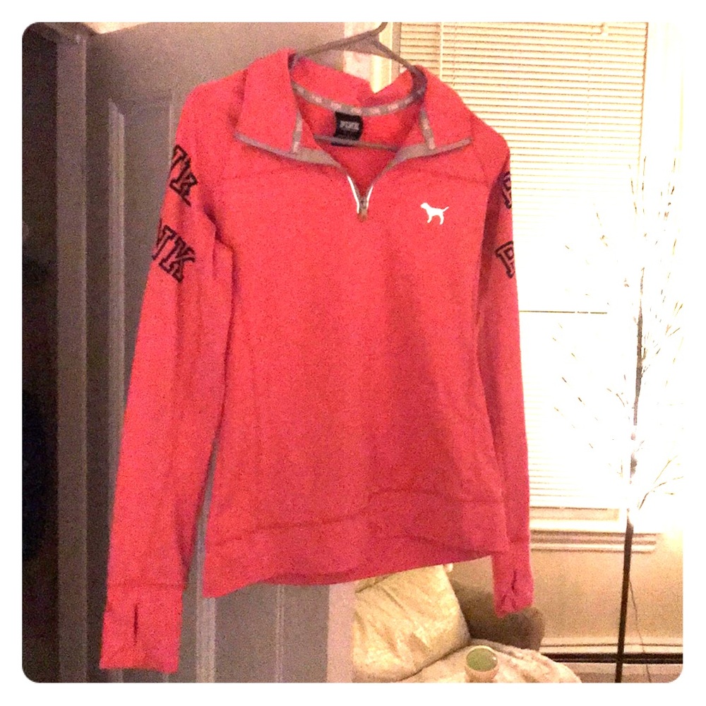 Pink workout pullover